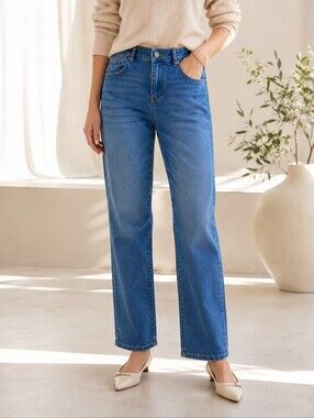 Scotch & Soda Amsterdam High Rise Straight Leg Jeans Relaxed Denim 38/30